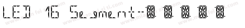 LED 16 Segment字体转换